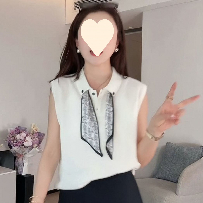 흰색 상의(스카프 포함) 원본 품질 및 고품질