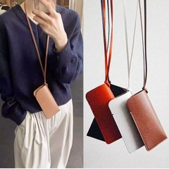 現物pu皮革凹型首掛け眼鏡バッグファッションinsシンプル眼鏡収納袋ストラップ付き卸売り