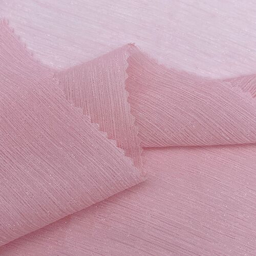 Lustrous Silver Brocade Silk Crepe Fabric Spring and Summer Chiffon Dress Hanfu Fabric Sun Protection Suit Breathable Polyester