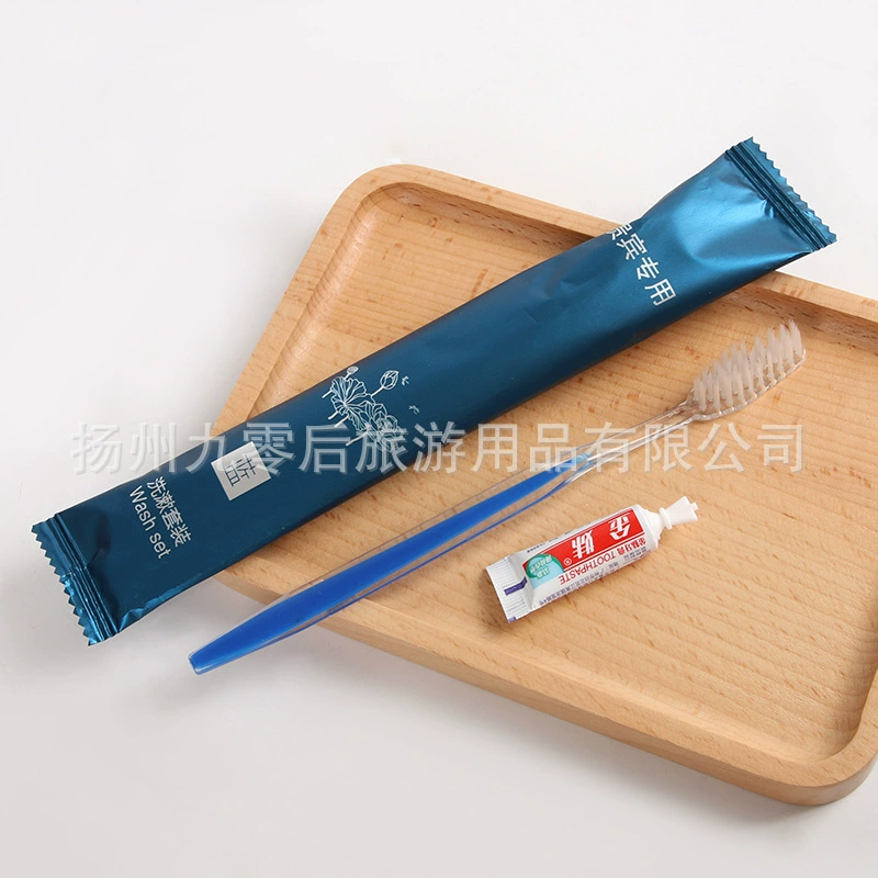 Одноразовые зубные щетки для отелей и B&B, набор с зубной пастой, расческой и туалетными принадлежностями, оптовый производитель с логотипом