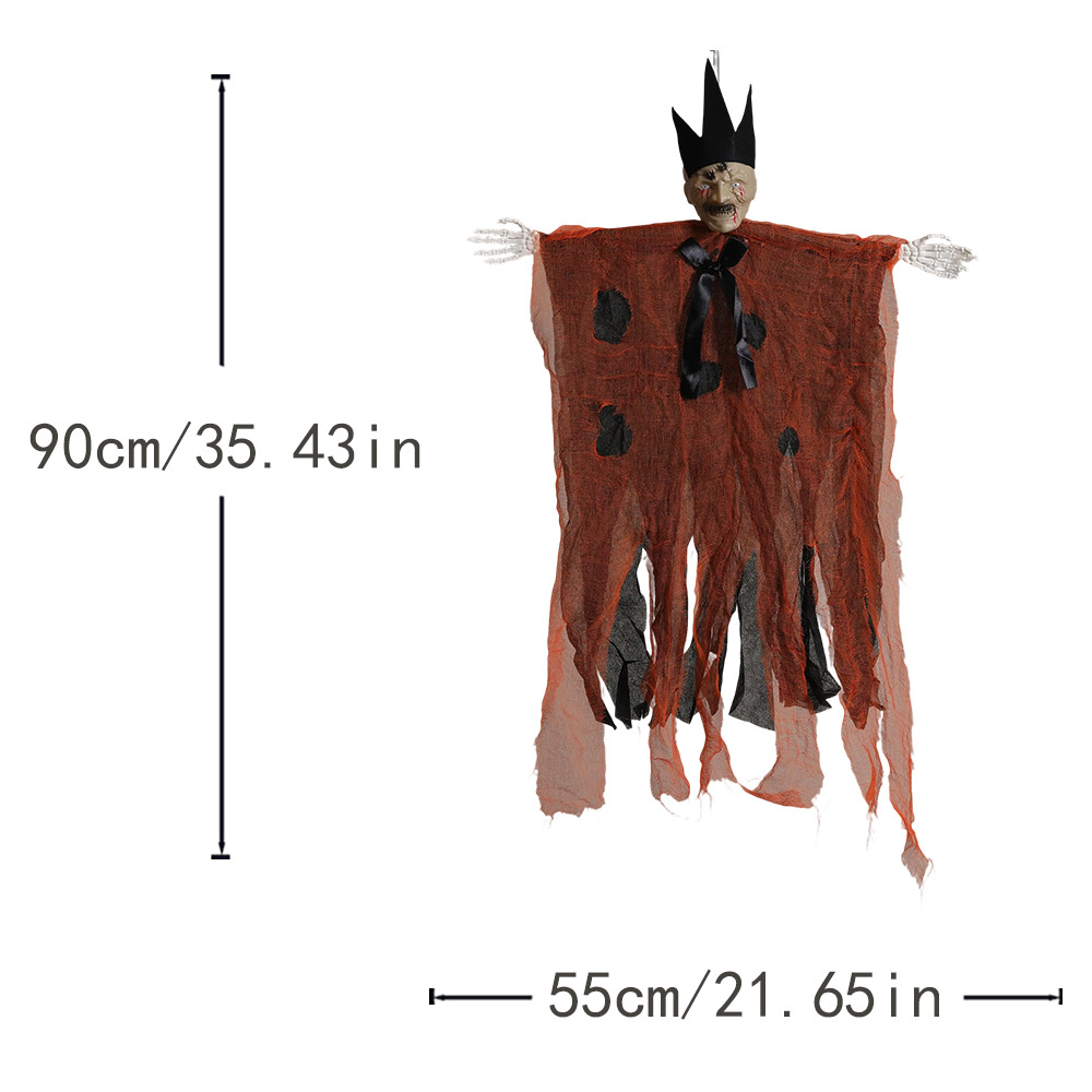 Decoración de Halloween accesorios colgando fantasmas con sombreros esqueleto casa embrujada fiesta puerta colgando fantasmas al por mayor amazon