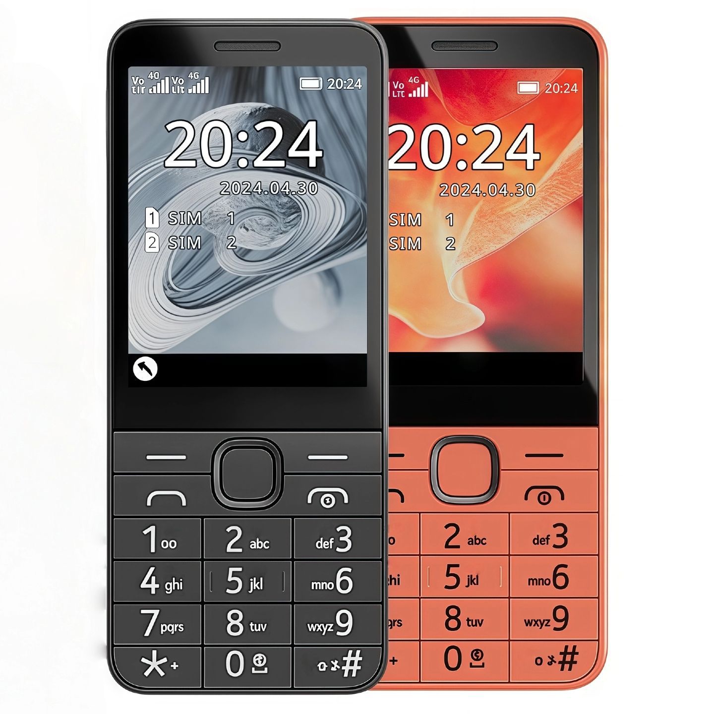 Cross-Border Export New Model 220 2024 4g Non-Smart Button Phone for the Elderly and Students Straight Functional Mobile Phone