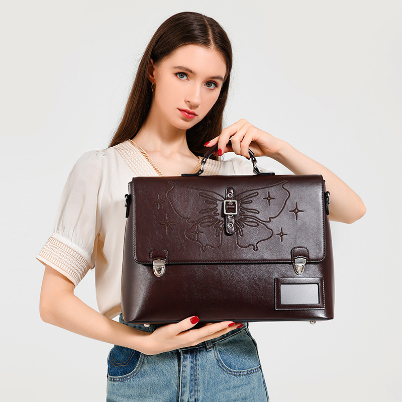Computer Backpack 2026 New Model Women's Genuine Leather Single-Shoulder Double-Shoulder Bag, Unique Design, Large Capacity, High-End School Bag Computer Backpack 2026 New Model Women's Genuine Leather Single-Shoulder Double-Shoulder Bag, Unique Design, Large Capacity, High-End School Bag