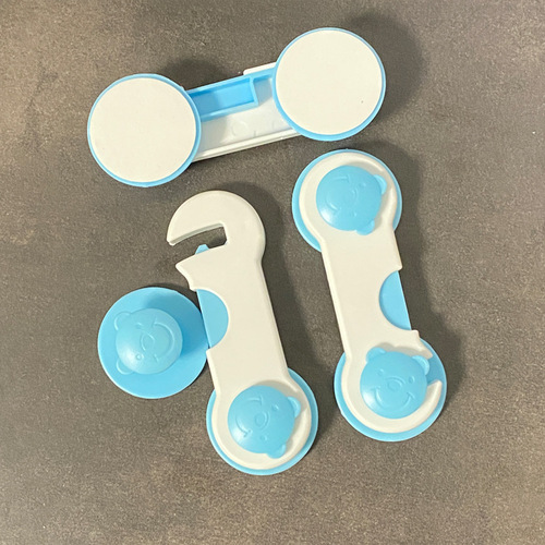 Du Lai Du Wan Maternity and Baby Products Wholesale Bear Flat Opposite Lock Baby Protection Children Multi-Function Safety Lock