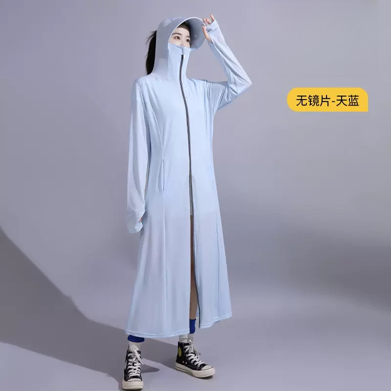 女性のための日焼け止め服夏 2025 新しいロング全身アイスシルク電動自転車カーディガン日焼け止め服抗 UV|undefined