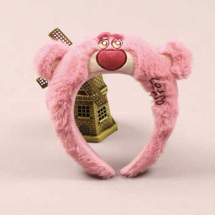 新款立體發箍草莓熊三眼仔頭箍髮飾毛毛季系列卡通系列搞怪可愛新