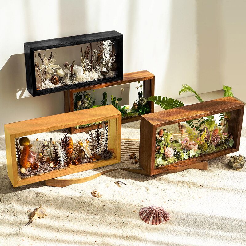 Stereo Hollow Dried Flower Photo Frame Table DIY Handmade Gift Eternal Flower Preservation Boxed Rose Specimen Frame