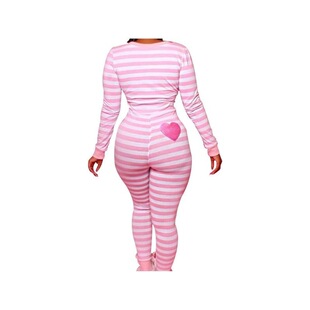 O 86917 Striped Print Jumpsuit �l�y�B�wѝ ���R�d�羳�W��