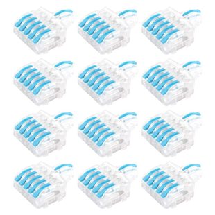 12 pieces of lever wire nut connector, quick wiring cable connector push-in conductor terminal block, 1