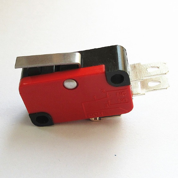 微动开关带铆钉 银点16A250V 杠杆17MM 3脚 行程开关