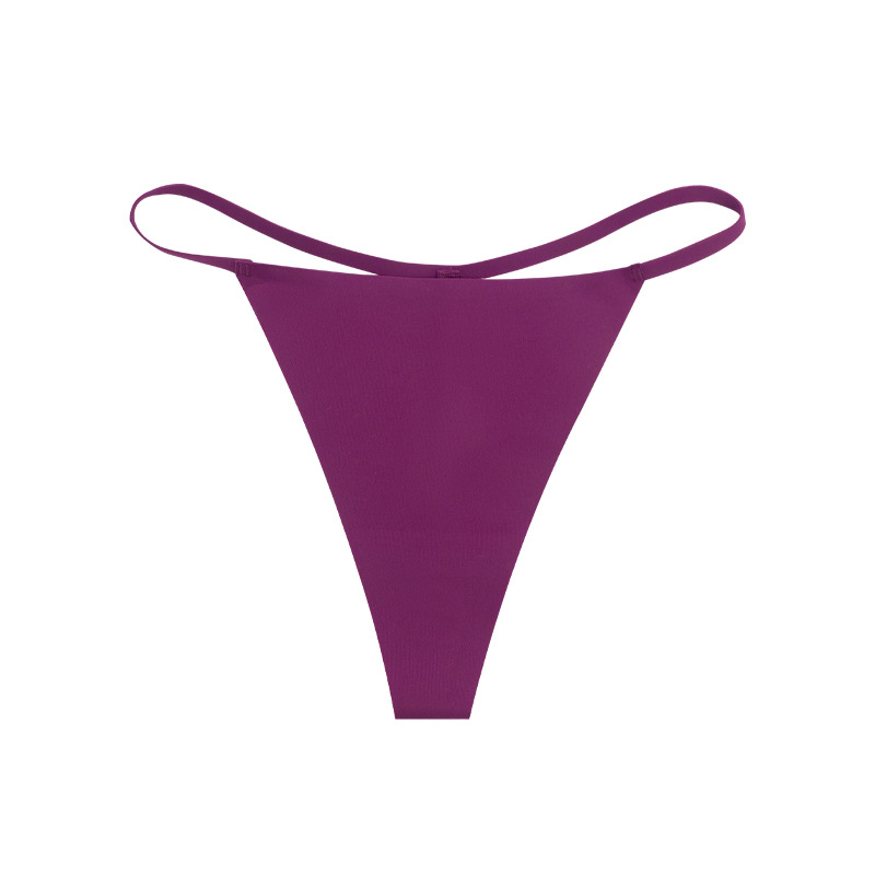 Europa y América Amazon damas de cintura baja sexy invisibles pantalones transpirables cinturón delgado una pieza de seda de hielo sin marcas pantalones al por mayor