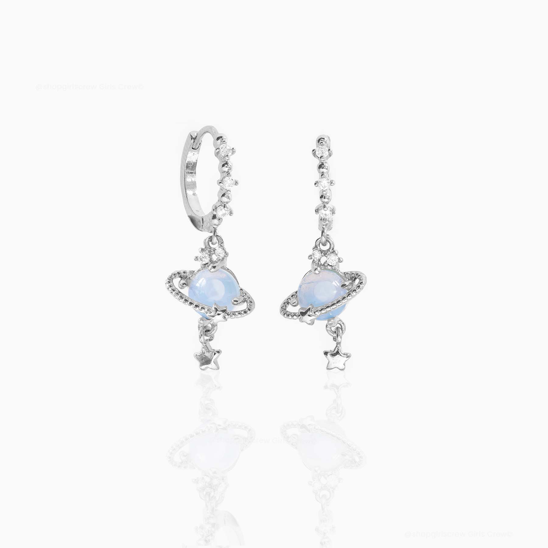 6g Weight Zircon Inlay Material Dangling Earrings Classification 1 Pair Quantity Daily Occasion Brass Material Constellation Pattern Women'S Gender Inlay Design Fashion Style Fashion Constellation Brass Inlay Zircon Dangling Earrings 1 Pair 7