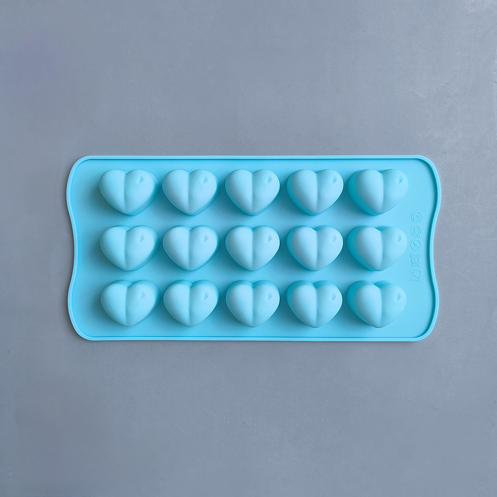 15 gotas de lluvia en forma de corazón 229 molde de silicona dulces pudín DIY pastel decoración herramientas de horneado