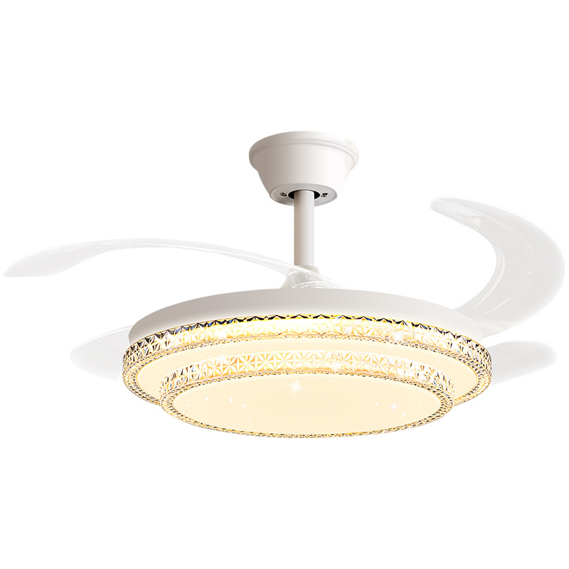 Luz de ventilador de lujo lámpara de sala de estar doméstica lámpara de dormitorio comedor lámpara de ventilador de techo de frecuencia variable con ventilador de techo L696