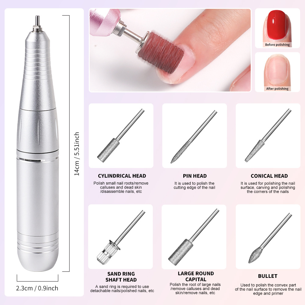 Transfronterizo nuevo profesional de manicuras V4 amolador de uñas 45000 rpm amolador de uñas eléctrico portátil de almacenamiento