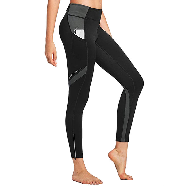 Women's Cycling Pants Autumn and Winter Ski Suit Bicycle Cycling Pants Women's High Waist Hip-lifting Rushful Fleece Yoga Pants Women