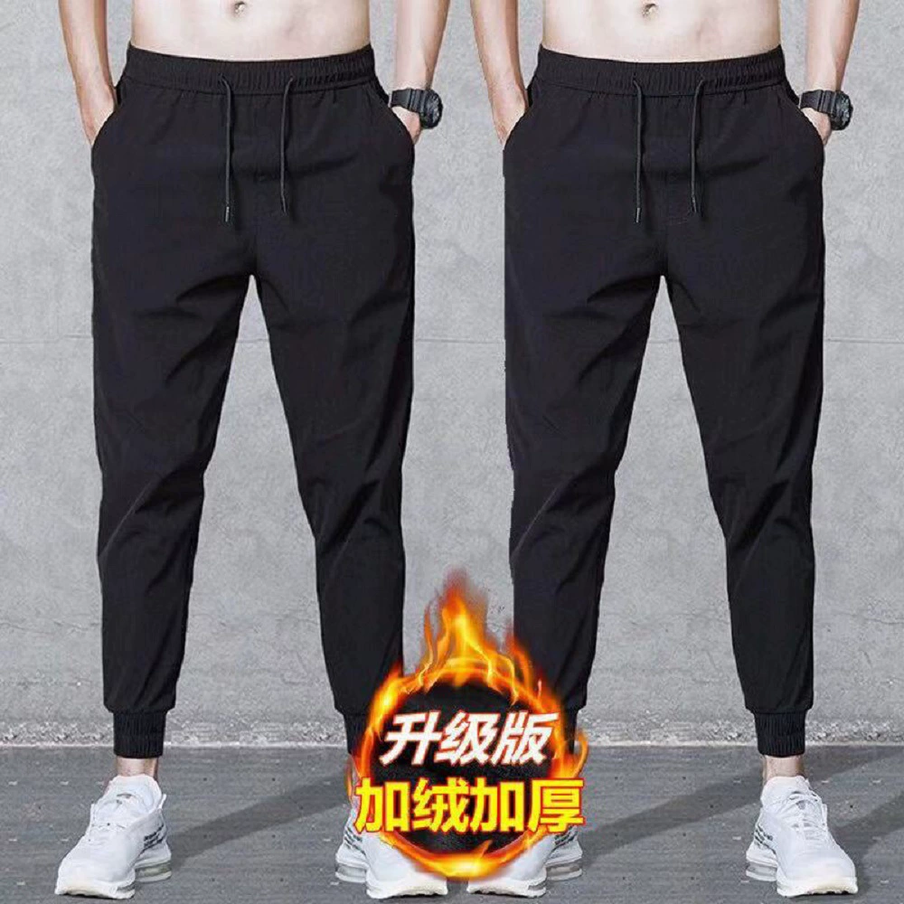 Осенне-зимние брюки до щиколотки Длинные брюки Мужские повседневные брюки на флисовой подкладке Утепленные свободные осенние спортивные штаны Брюки Harlan Спортивные штаны