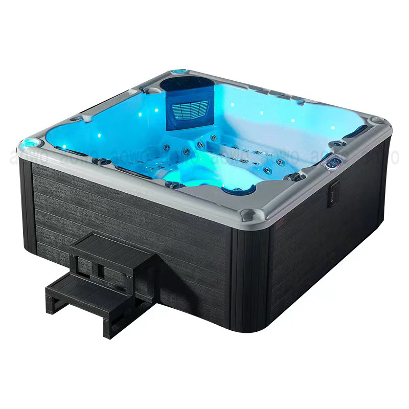 Jacuzzi al aire libre acrílico de alta gama para 5 personas spa bañera de spa villa termostática piscina jacuzzi gran piscina