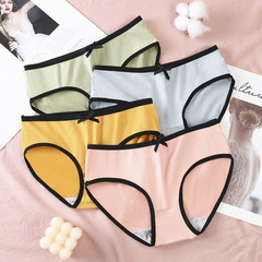 Cross-border e-commerce women's underwear for female students Korean-style simple mid-rise cute sexy plus-size underwear