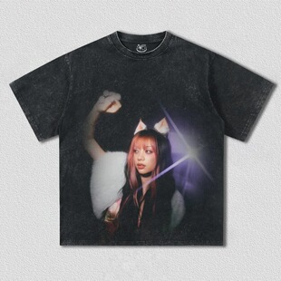 Acid Washed Oversized Y2k Street Korean Kpop KATSEYE Gril Gr