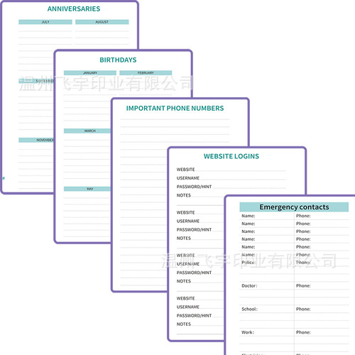 English Amazon phone book to record holidays, birthdays and anniversaries cross-border notebook