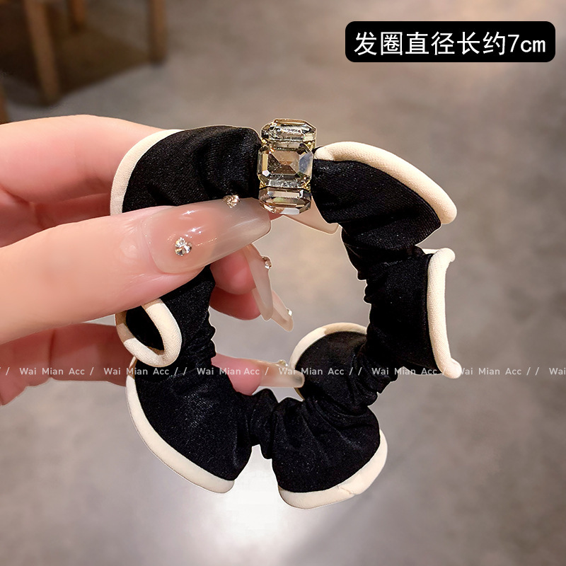 高级感发饰荷叶边大肠发圈女轻奢扎丸子头发绳新款皮筋扎马尾头绳|undefined