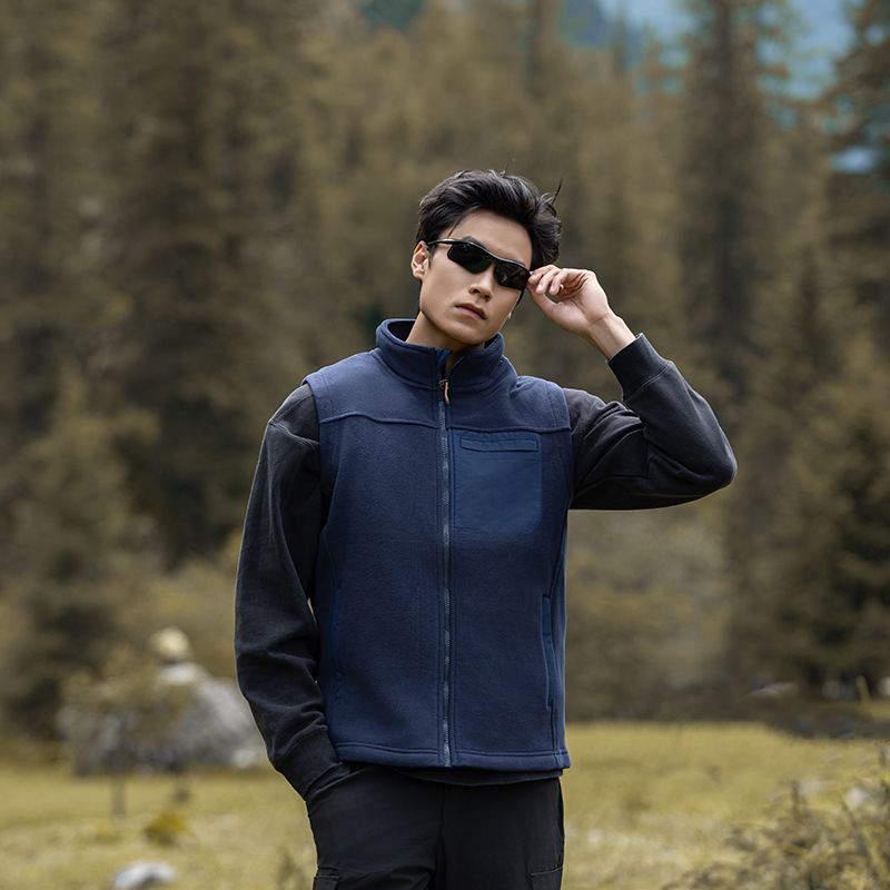 Ropa de terciopelo al aire libre de mujeres otoño y invierno chaleco de terciopelo de doble cara chaleco caliente para hombres chaleco delgado y delgado abrigo sin manga image 14