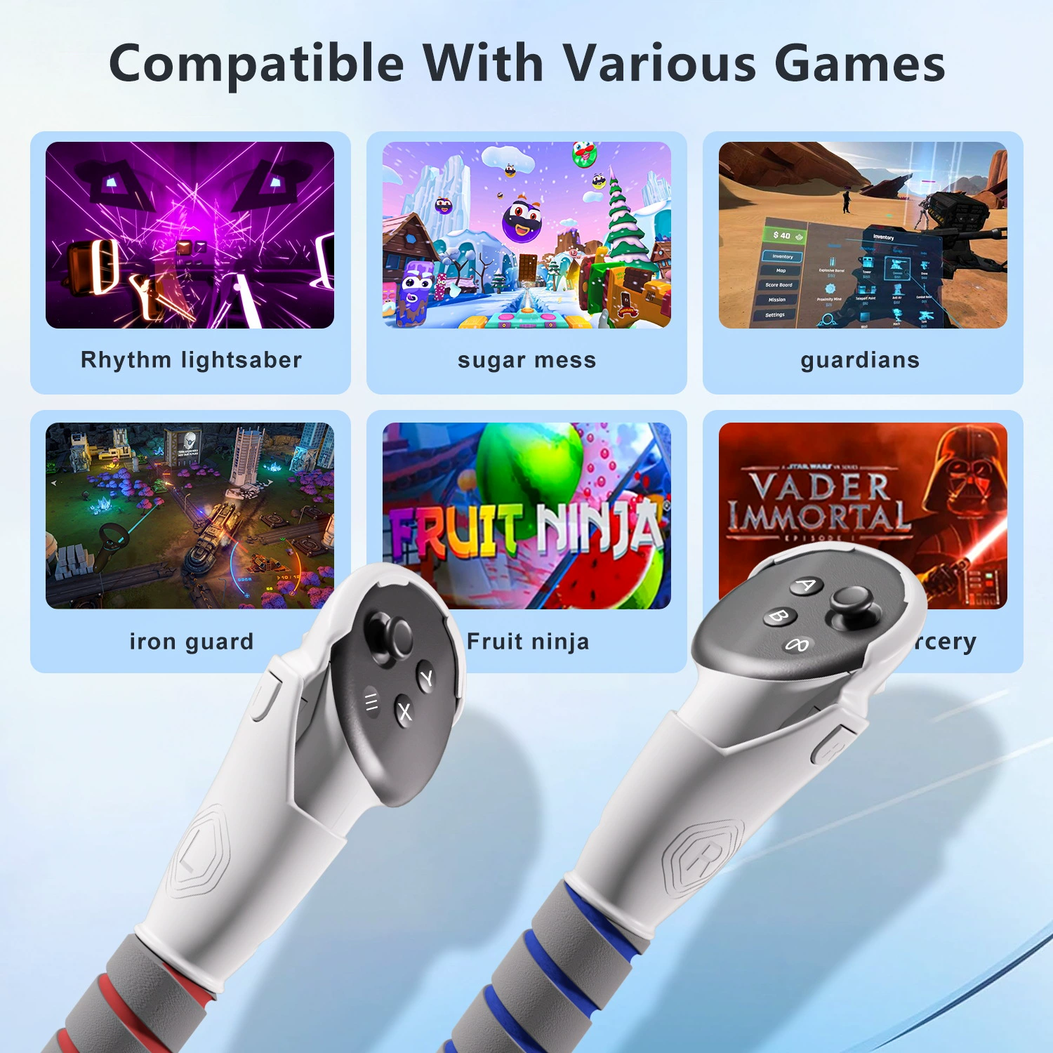 Meta Quest 2/3/3s Rhythm Light Sword Expansion grip VR аксессуары горилла таг