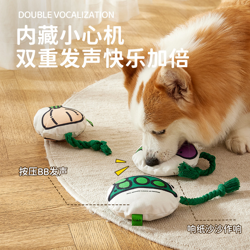 Serie de verduras creativas Tela para perros Juguetes de sonido