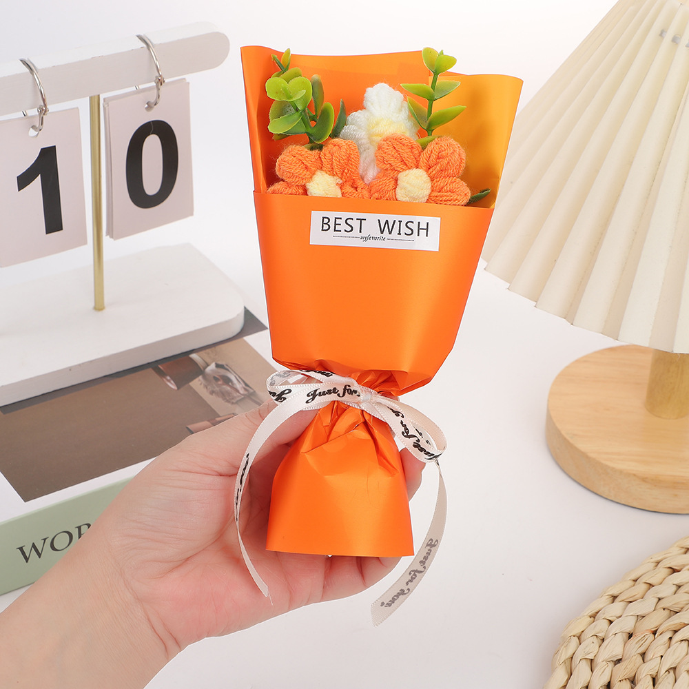 520 San Valentín ins mini bocanadas de lana de punto de imitación pequeño ramo Día de la madre Regalo de cumpleaños de la madre