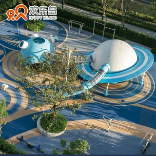 房地产小区滑梯非标游乐设备定做无动力乐园组合滑梯厂家规划设计