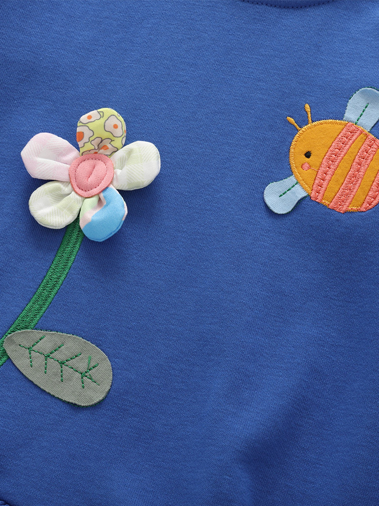Cross-border malwee ropa infantil otoño-invierno nueva linda niña de cuello redondo de manga larga para niños europeos y estadounidenses