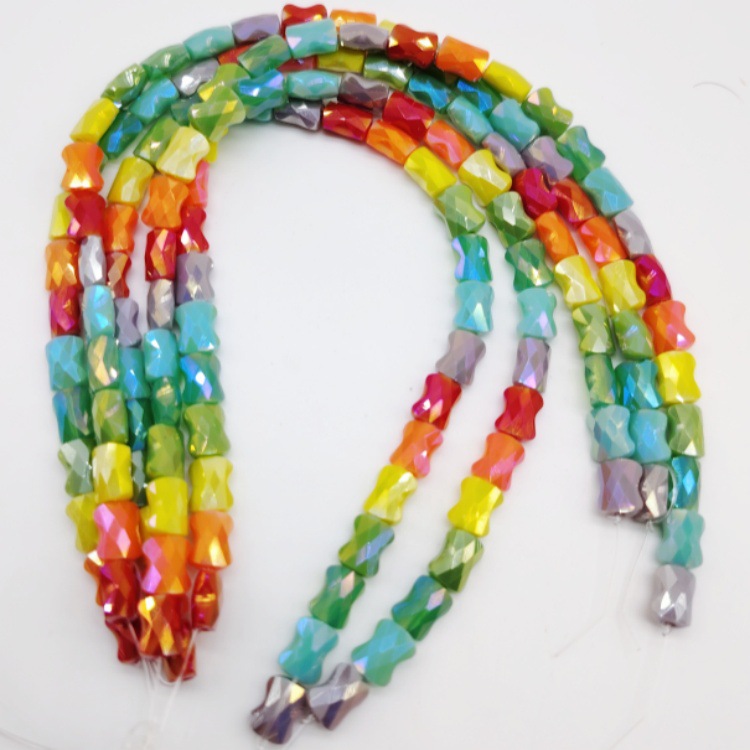 Glass bamboo beads handmade