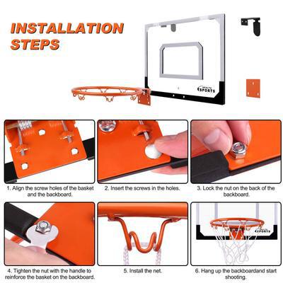 Tablero de baloncesto de pared transparente para niños de 45CM Tablero de baloncesto de puerta colgante transfronterizo