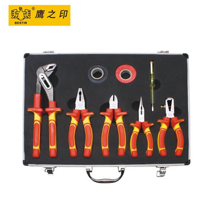 鹰之印绝缘耐高压工具套装一字十字螺丝批螺丝刀钳子测电笔电胶布