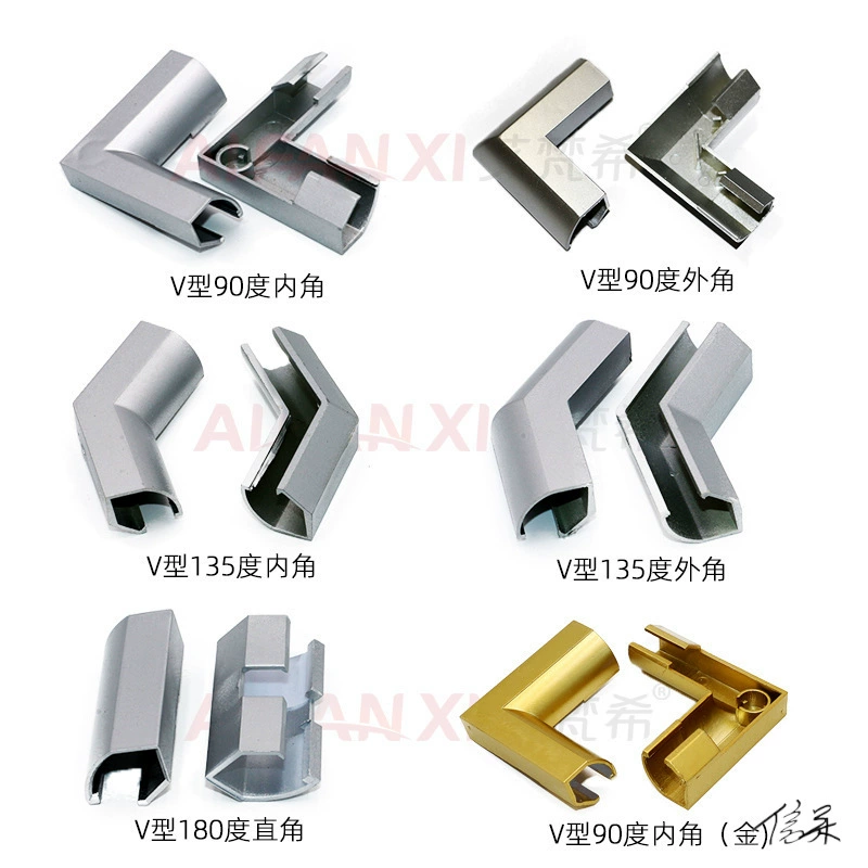 Аксессуары для световых профилей, пластиковый соединитель, светодиодная жесткая световая лента, аксессуары для V-образного алюминиевого профиля, угол 270 градусов