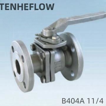 TENHEFLOW手动球阀B404A 11/4不锈钢两片式美标法兰球阀蒸汽气动