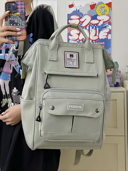 New Japanese-style school bag for female junior high school students, high-appearance backpack for girls, simple travel Korean-style handbag and backpack
