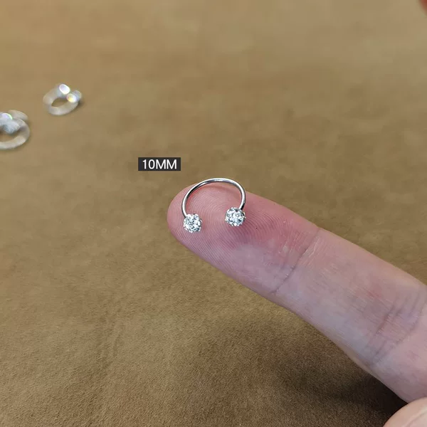 [1] Double ball 10mm is suitable for normal earlobe