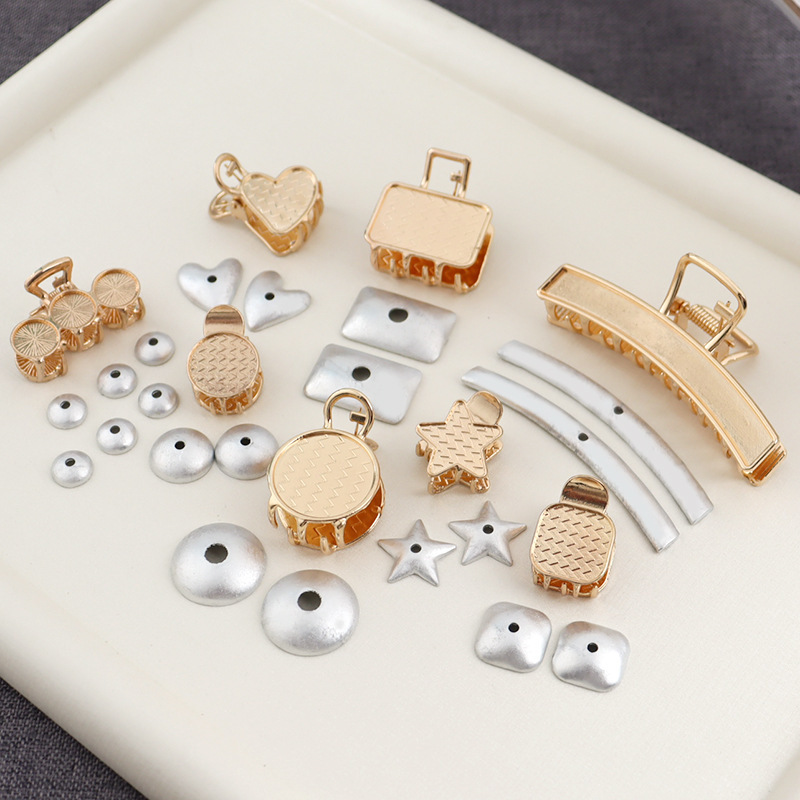 新しい宋錦ヘアピン両面カバー生地象嵌ベースグリッパー DIY ジュエリーメタルアクセサリー在庫卸売|undefined