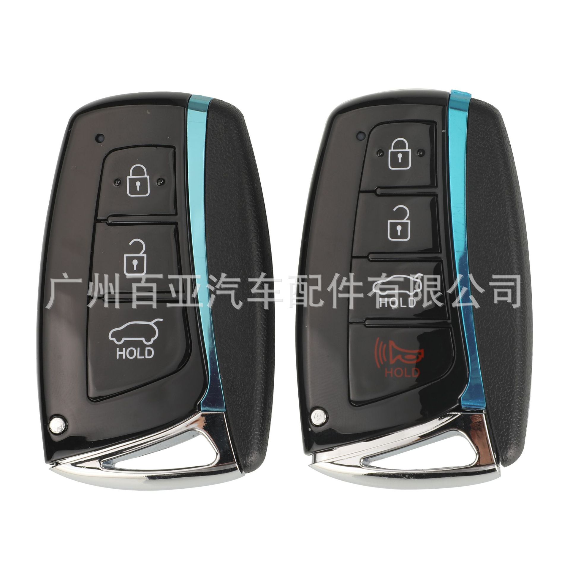 Suitable for Hyundai 3-Key 4-Key Santa Fe Smart Card Remote Car Key Shell Replacement Shell, Please Pay Attention to the Inside