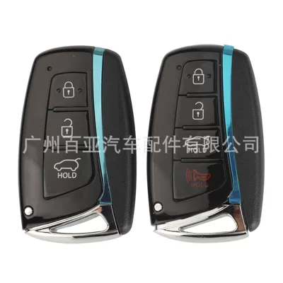 Suitable for Hyundai 3-Key 4-Key Santa Fe Smart Card Remote Car Key Shell Replacement Shell, Please Pay Attention to the Inside