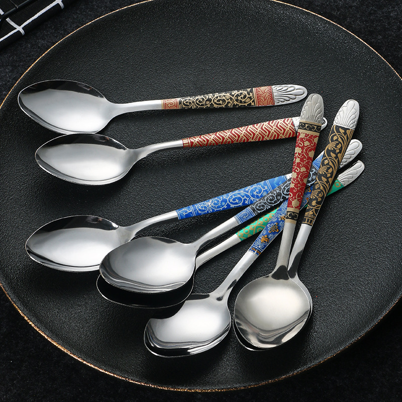 スプーン家庭用ステンレス410プリントスプーンスプーンspoon先スプーン食器セットメーカー卸売り|undefined