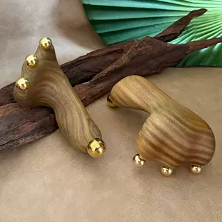 颈部松解绿檀木虎撑颈椎按摩工具肌肉放松按摩肩颈宝贵包体态缓解