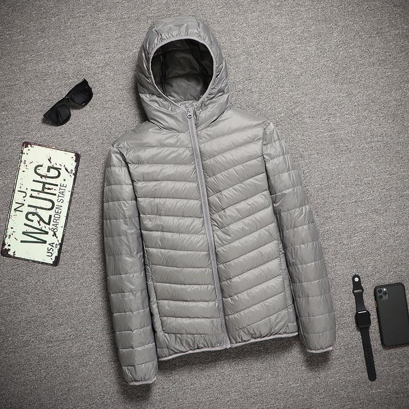 Anti-temporada clara ropa de algodón ligera plumón hombre tamaño ultra delgada ropa de algodón ligera abrigo corto a prueba de frío