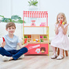 Wooden children's fruit family set, convenience store