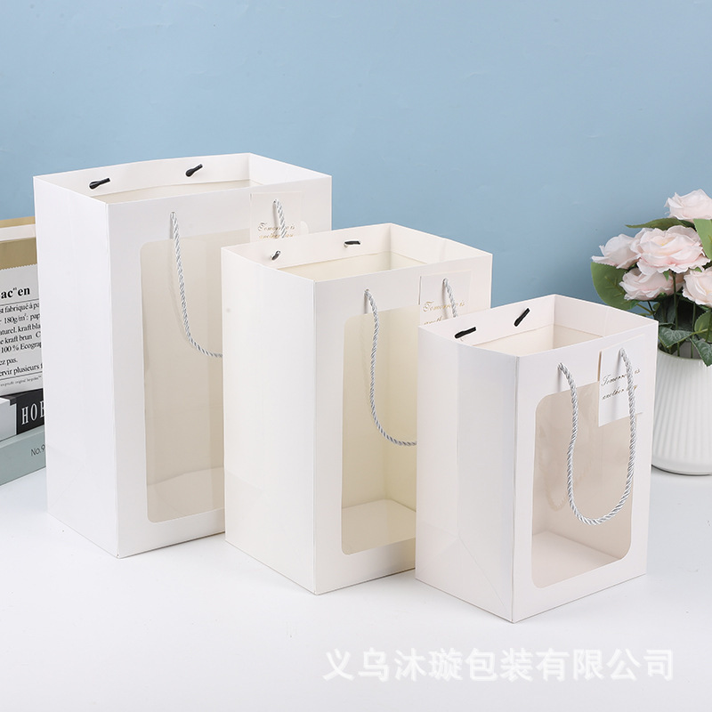 Transparent Window Bag Fresh Flowers Gift Bag Window Opening Handbag Valentine's Day Gift Bag Hand Gift Bag Handbag Transparent Window Bag Fresh Flowers Gift Bag Window Opening Handbag Valentine's Day Gift Bag Hand Gift Bag Handbag
