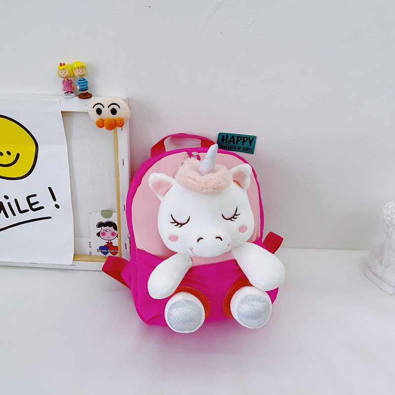 3D unicornio estereoscópico mochila juguete de peluche jardín de infantes caricatura lindo mochila pequeña mochila ligera