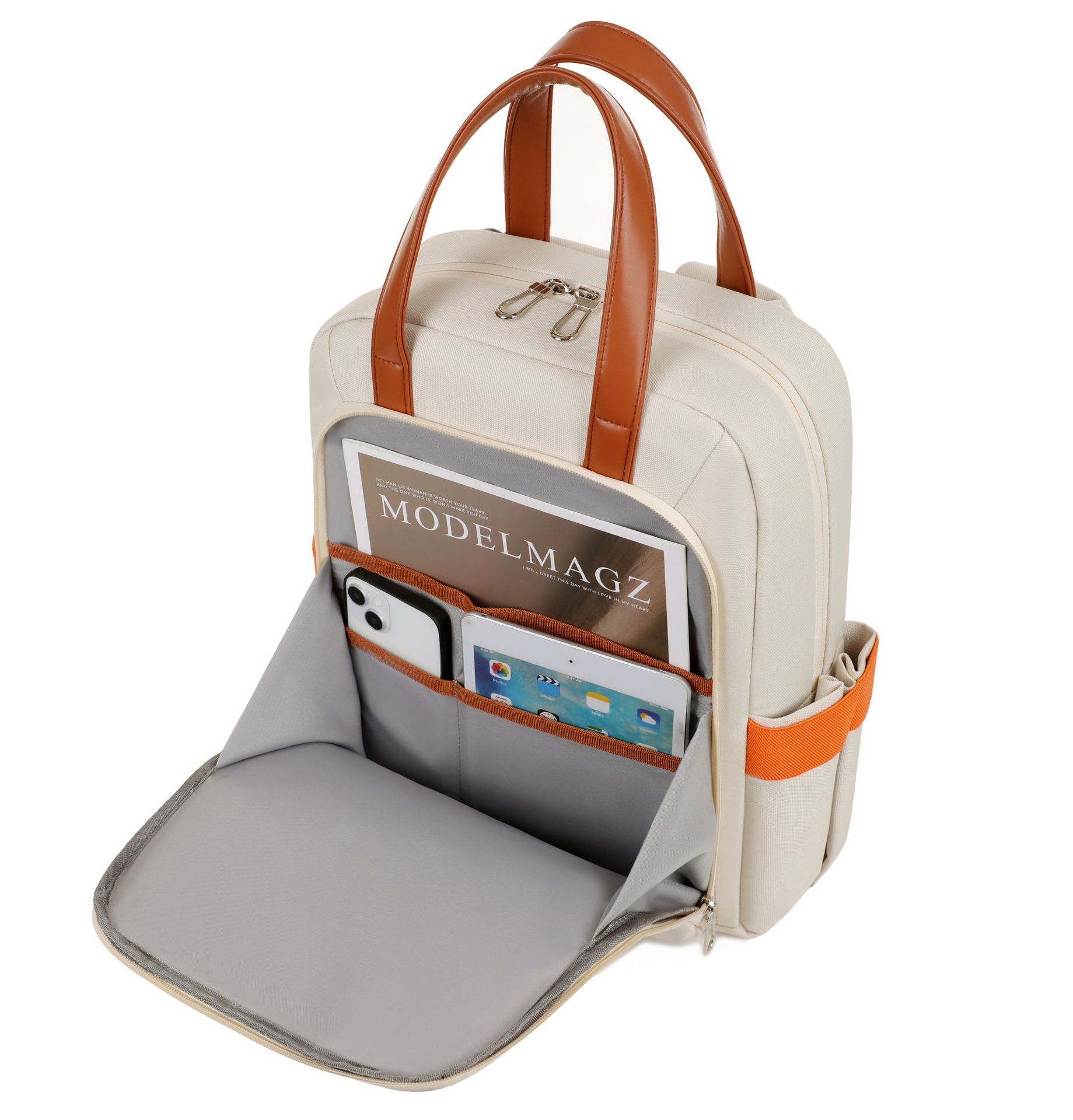 High-end women's backpack, men's Oxford fabric, large-capacity, multi-functional, durable and fashionable business backpack undefined