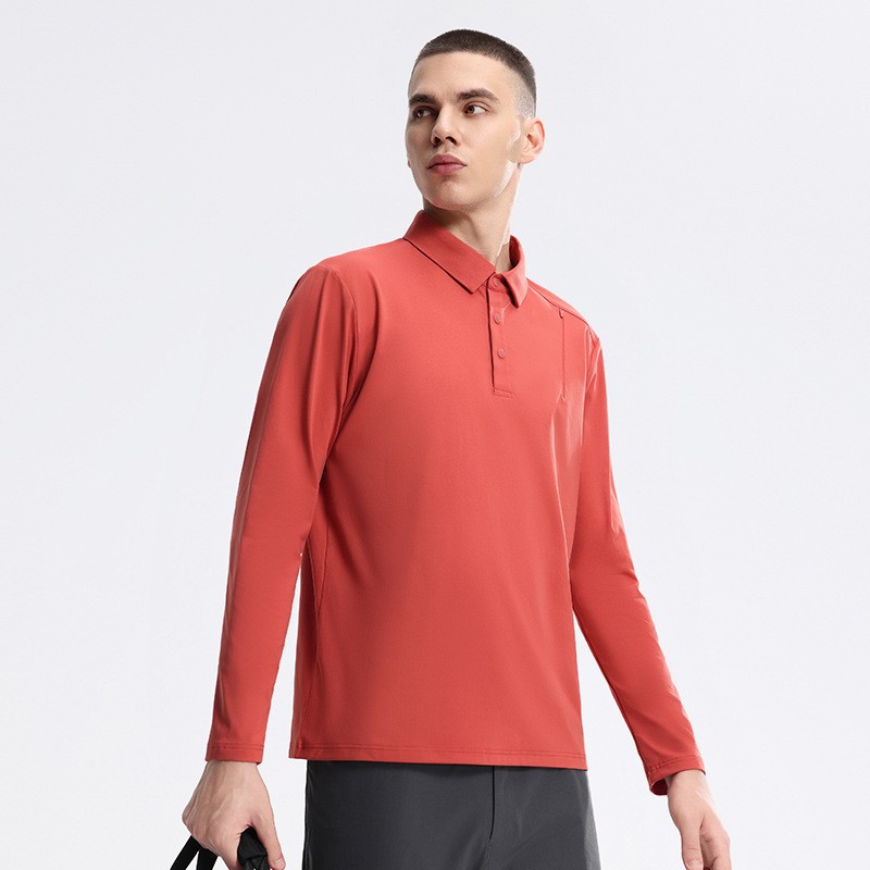 Super fábrica personalizada logotipo polo transfronterizo camiseta deportiva de manga larga chaqueta de negocios ocio secado rápido manga larga